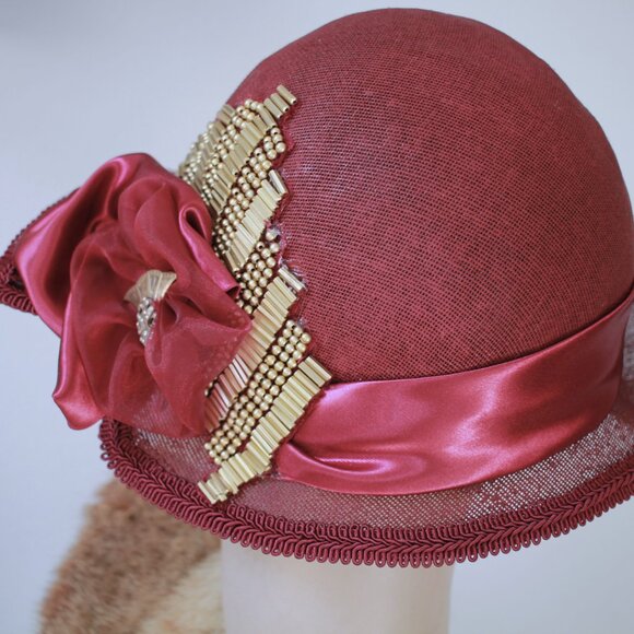 Designer Vintage 20s Style Wide Brim Hat main image 7